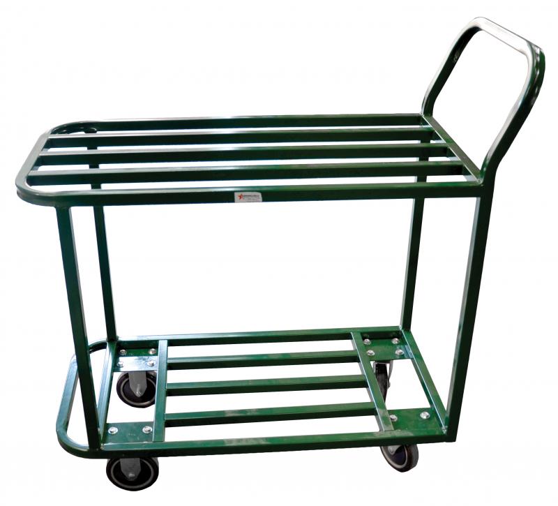 Powder Coated Green All Welded Stocking Cart 1 Powder Coated Green All Welded Stocking Cart
